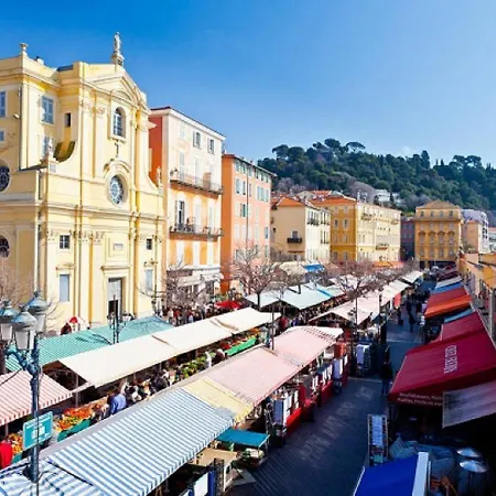 Grand H -f2, Face Vieux- Nice, Terrasse, Ascenseur, Climatisation, Terrace - Center Apartment Nice